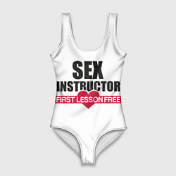 Купальник-боди 3D женский Секс Инструктор SEX INSTRUCTOR, цвет: 3D-принт