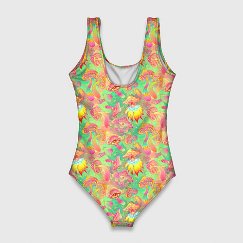 Женский купальник-боди Магические Грибы Психоделика / 3D-принт – фото 2