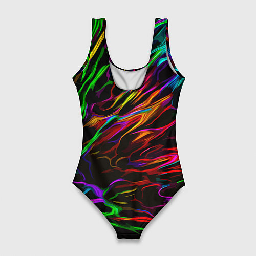 Женский купальник-боди Neon pattern Vanguard / 3D-принт – фото 2