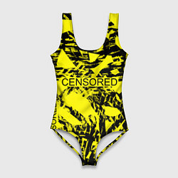 Купальник-боди 3D женский Censored Коллекция Get inspired! Fl-182-c-y, цвет: 3D-принт