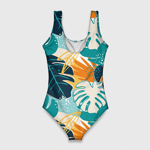 Женский купальник-боди Летние зелёные тропики Пальма Tropical / 3D-принт – фото 2
