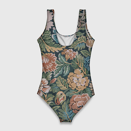 Женский купальник-боди Floral pattern Цветочный паттерн / 3D-принт – фото 2