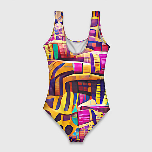 Женский купальник-боди Африканские яркие мотивы / 3D-принт – фото 2