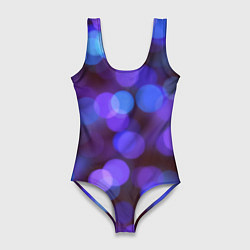 Женский купальник-боди Фиолетовые блики боке