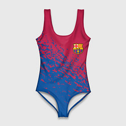 Купальник-боди 3D женский Barcelona маленькое лого, цвет: 3D-принт