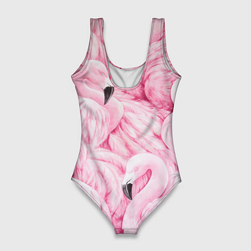 Женский купальник-боди Pink Flamingos / 3D-принт – фото 2