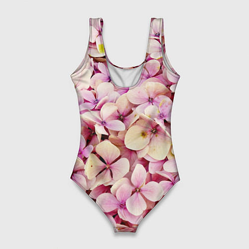 Женский купальник-боди Розовые цветы яркой поляной / 3D-принт – фото 2