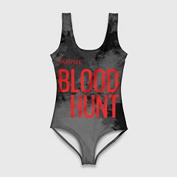 Купальник-боди 3D женский Vampire the masquerade bloodhunt logo, цвет: 3D-принт