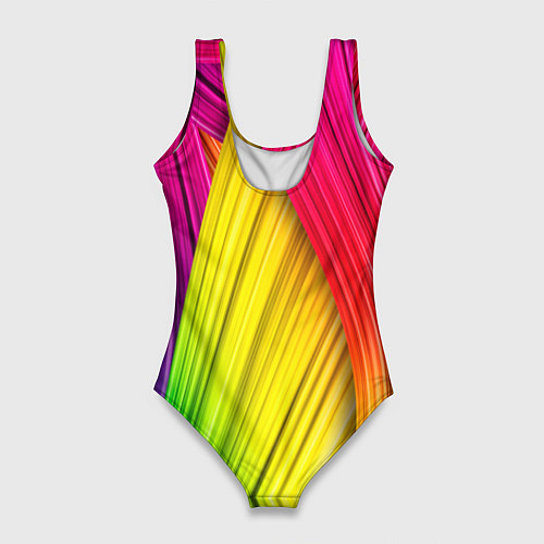 Женский купальник-боди Multicolored ribbons / 3D-принт – фото 2
