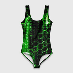 Женский купальник-боди Зелёный программный код