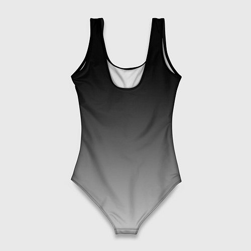 Женский купальник-боди Серый градиент / 3D-принт – фото 2