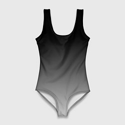 Купальник-боди 3D женский Серый градиент, цвет: 3D-принт
