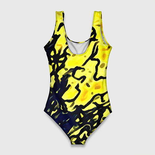 Женский купальник-боди Клякса и краски / 3D-принт – фото 2