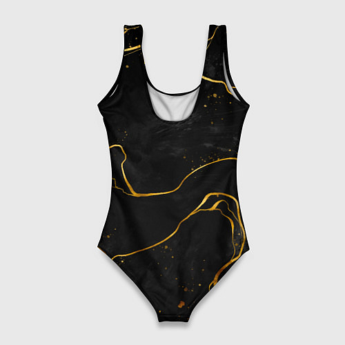 Женский купальник-боди Gold Porsche / 3D-принт – фото 2