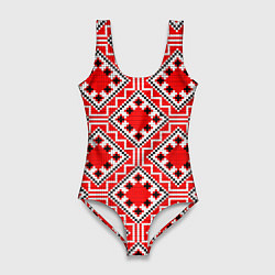 Женский купальник-боди Белорусская вышивка - орнамент