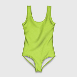 Женский купальник-боди Текстурированный ярко зеленый салатовый