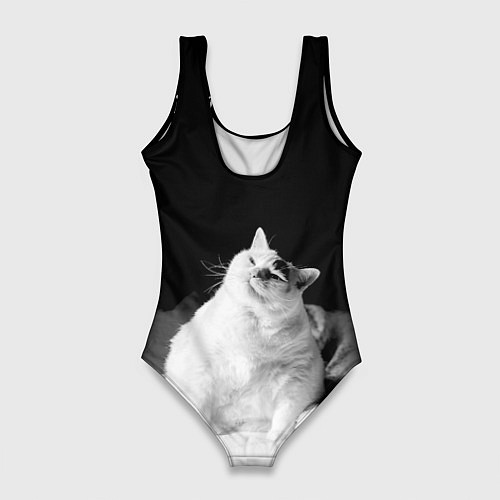 Женский купальник-боди Жирный кот - жизнь удалась / 3D-принт – фото 2