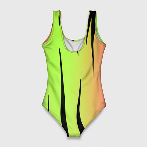 Женский купальник-боди Звериный принт радуга / 3D-принт – фото 2