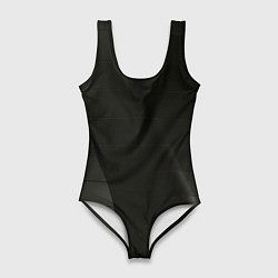 Женский купальник-боди Чёрные геометрические металлические листы