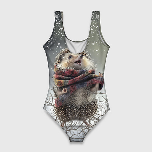 Женский купальник-боди Радостный ежик / 3D-принт – фото 2