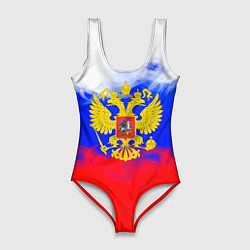 Женский купальник-боди Russia флаг герб