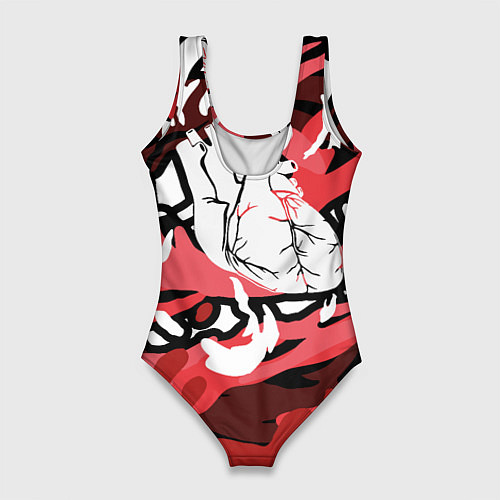 Женский купальник-боди The Bloody Heart / 3D-принт – фото 2