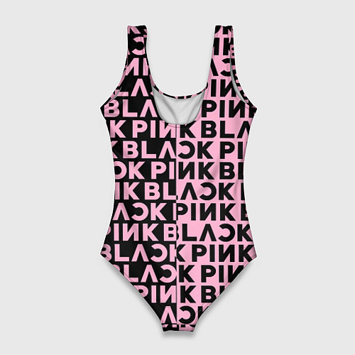 Женский купальник-боди Blackpink - pink text / 3D-принт – фото 2