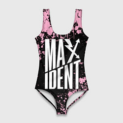 Купальник-боди 3D женский Stray kids - pink maxident, цвет: 3D-принт