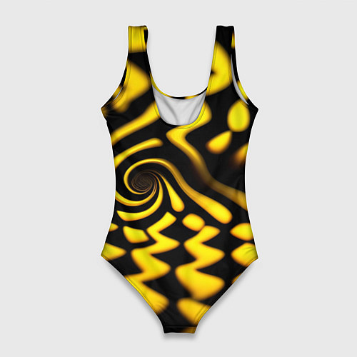 Женский купальник-боди Желтая футболка с воронкой / 3D-принт – фото 2