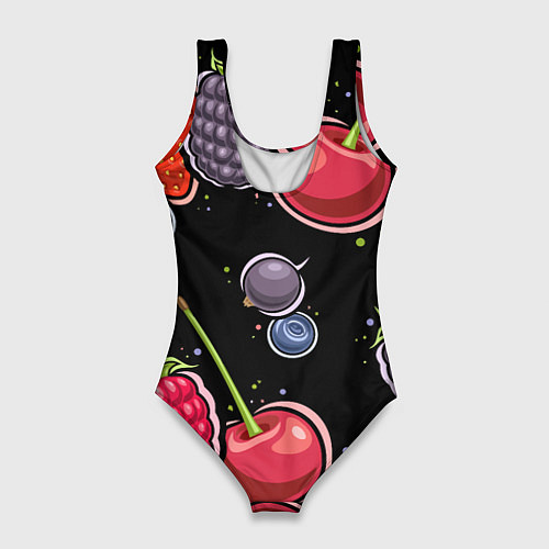Женский купальник-боди Плоды и ягоды / 3D-принт – фото 2