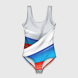 Женский купальник-боди Российские флаги