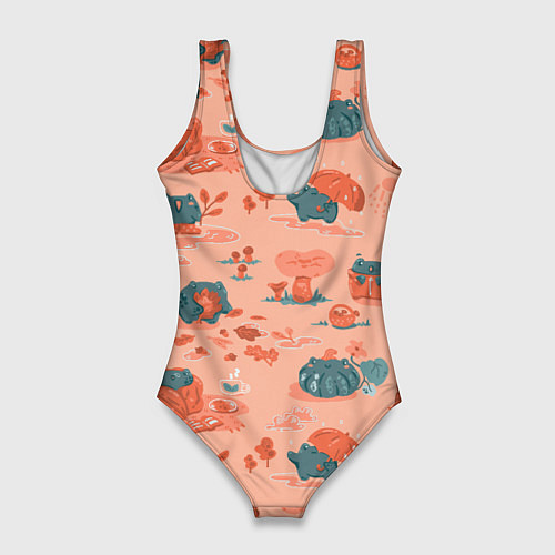 Женский купальник-боди Осенние лягушки / 3D-принт – фото 2