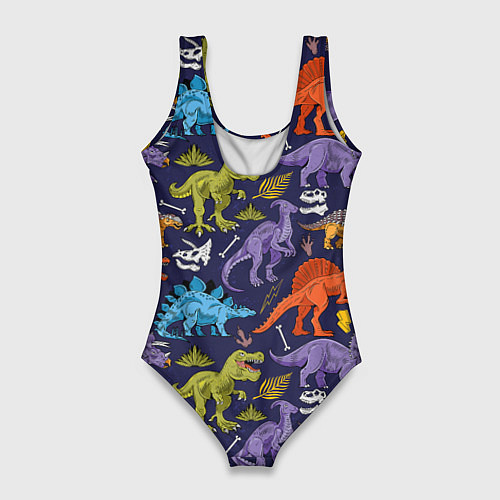 Женский купальник-боди Мультяшные динозавры / 3D-принт – фото 2