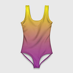 Женский купальник-боди Желто-фиолетовый градиент