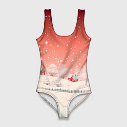 Женский купальник-боди Волшебство новогодней ночи