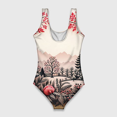 Женский купальник-боди Украшения зимы новый год / 3D-принт – фото 2