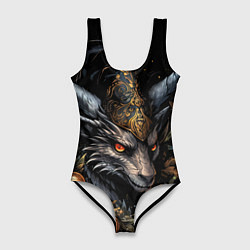 Купальник-боди 3D женский Страж новогодней ночи, цвет: 3D-принт