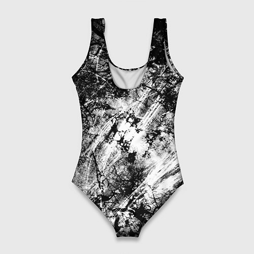 Женский купальник-боди Зимний лес узоры / 3D-принт – фото 2