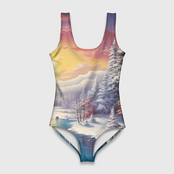 Женский купальник-боди Сказочное сияние нового года