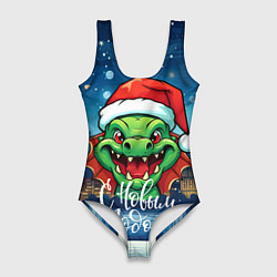 Купальник-боди 3D женский Символ 2024 дракошка, цвет: 3D-принт