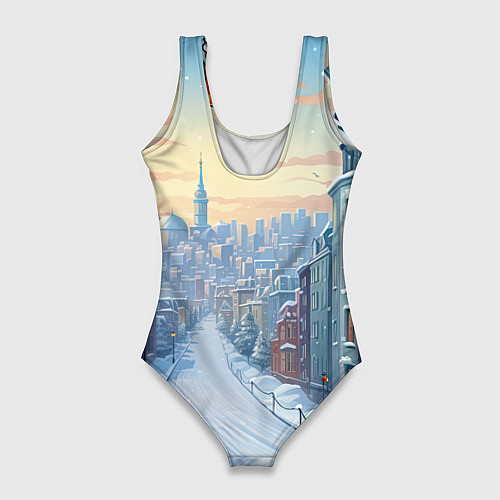 Женский купальник-боди Дракошка зеленка / 3D-принт – фото 2