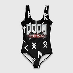 Купальник-боди 3D женский Doom Eternal mars symbol demon, цвет: 3D-принт