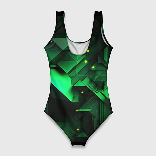 Женский купальник-боди Визуальные иллюзии в геометрии / 3D-принт – фото 2