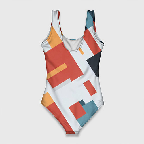 Женский купальник-боди Геометрический узор - нейросеть / 3D-принт – фото 2