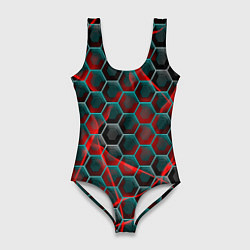 Женский купальник-боди Нано шестиугольник