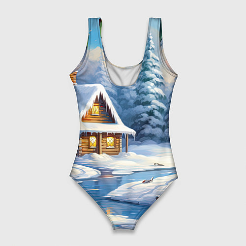 Женский купальник-боди Крошечный дракон зимы 2024 / 3D-принт – фото 2