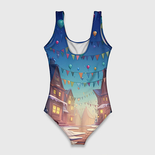 Женский купальник-боди Маленький милый дракон 2024 / 3D-принт – фото 2