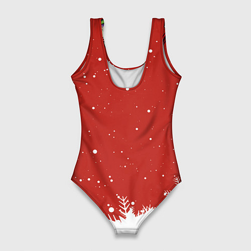 Женский купальник-боди Встречайте 2024 год зеленого дракона / 3D-принт – фото 2