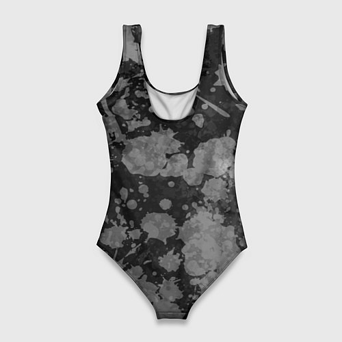 Женский купальник-боди Абстракция - светлое на темном / 3D-принт – фото 2