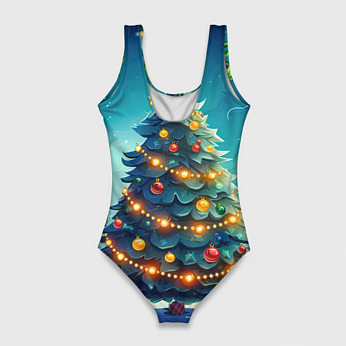 Женский купальник-боди Красный злой дракошка / 3D-принт – фото 2